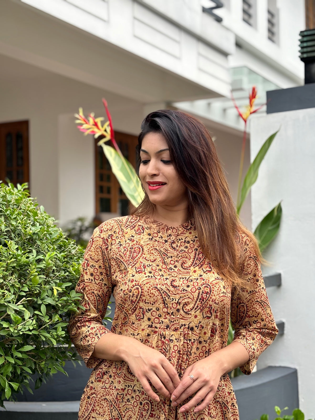 Kalamkari Hand block Print Cotton Kurta