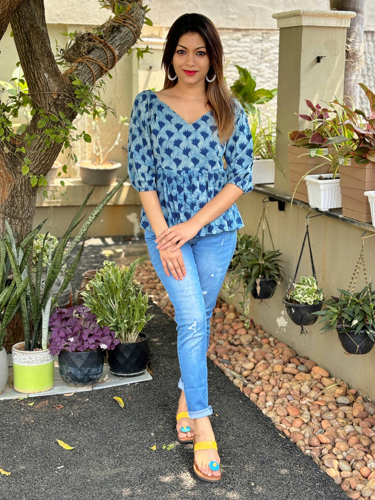 Indigo Short Top