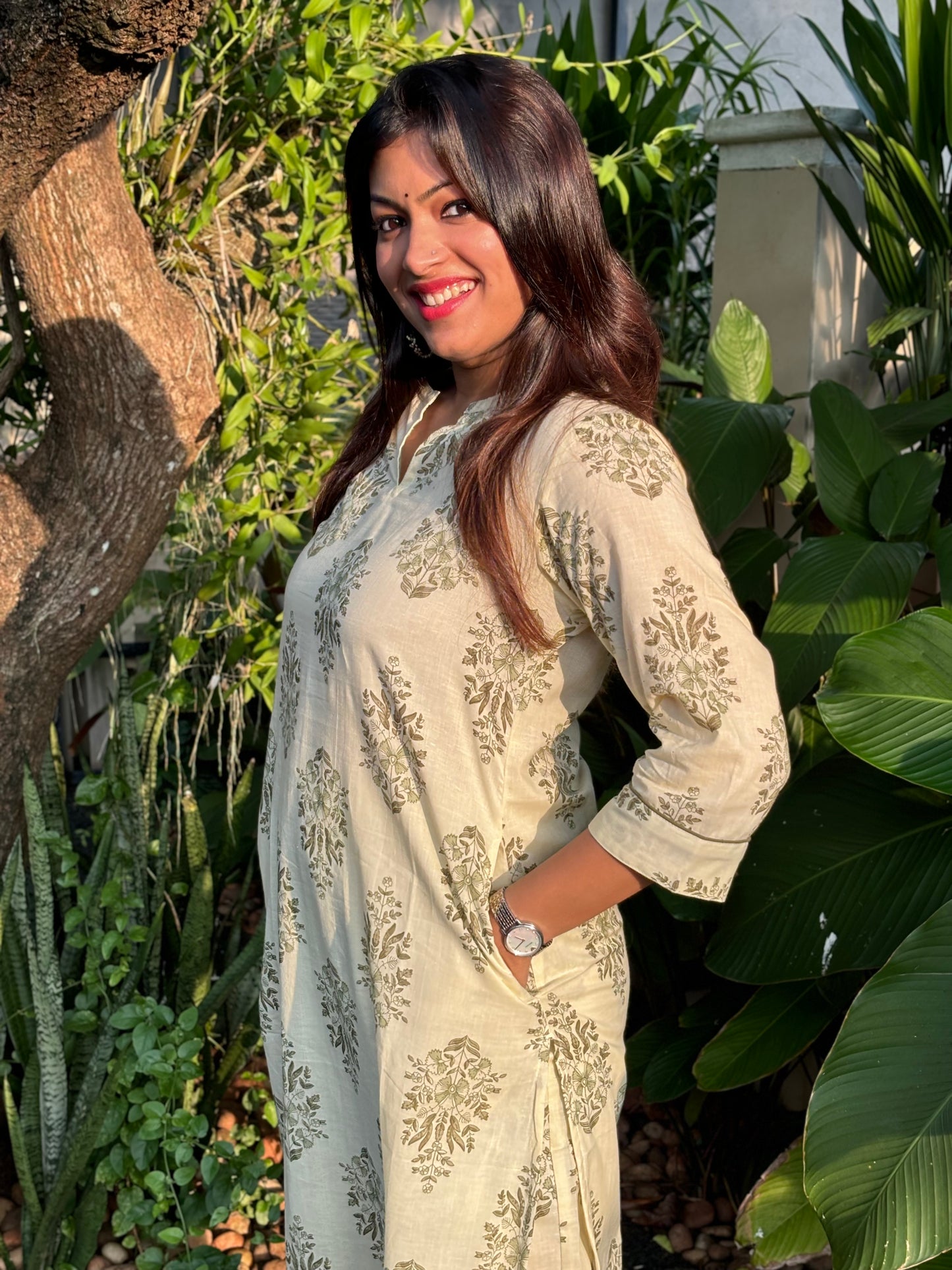 NEW! Cream Floral Cotton Co-ord Set