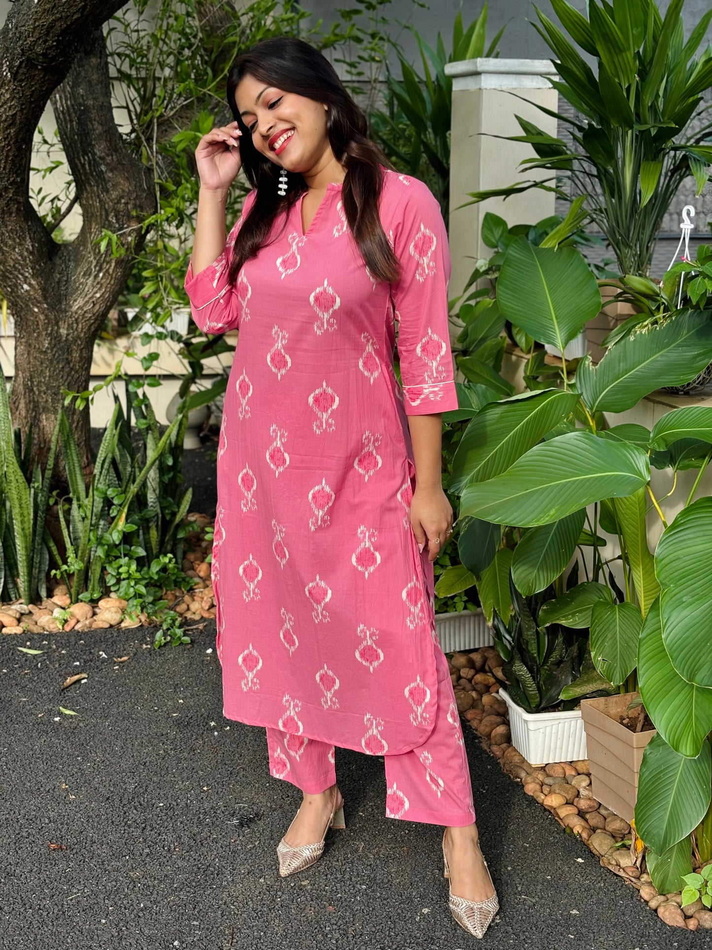 Peach Cotton Co-ord Set