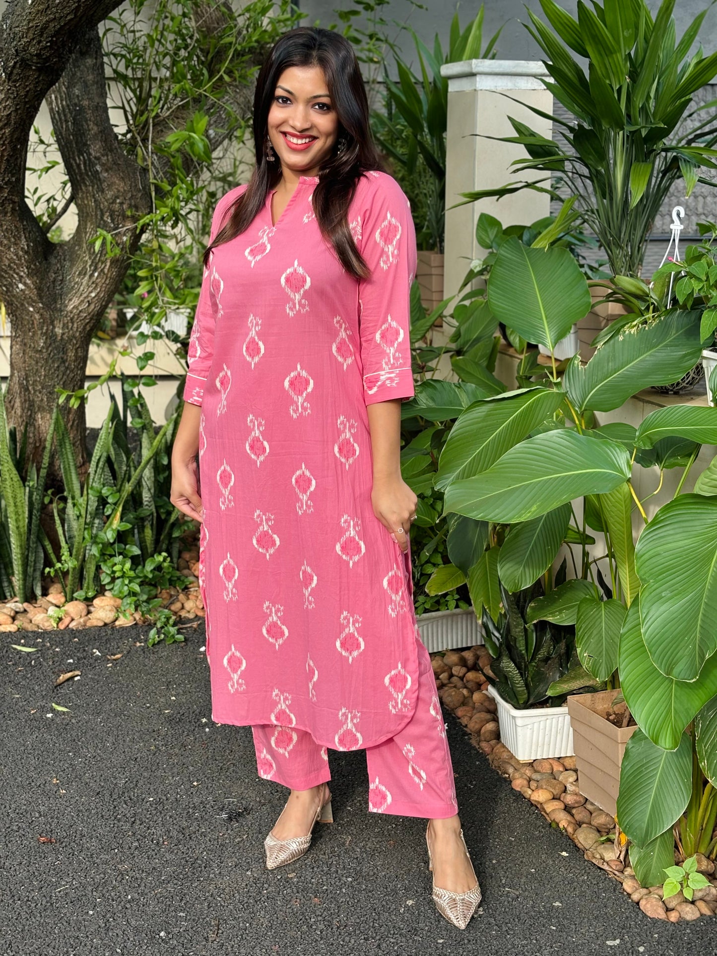 Peach Cotton Co-ord Set
