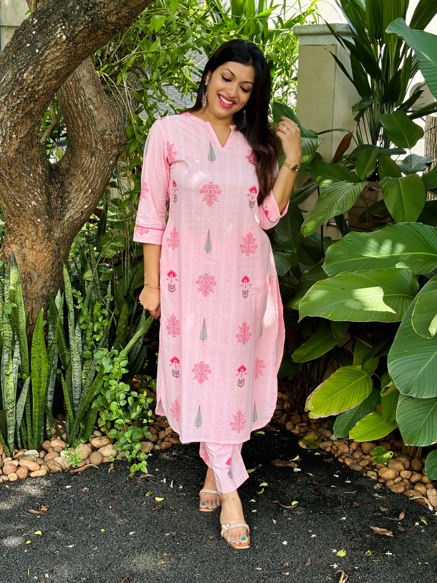 NEW! Light Pink Floral Cotton Co-ord Set