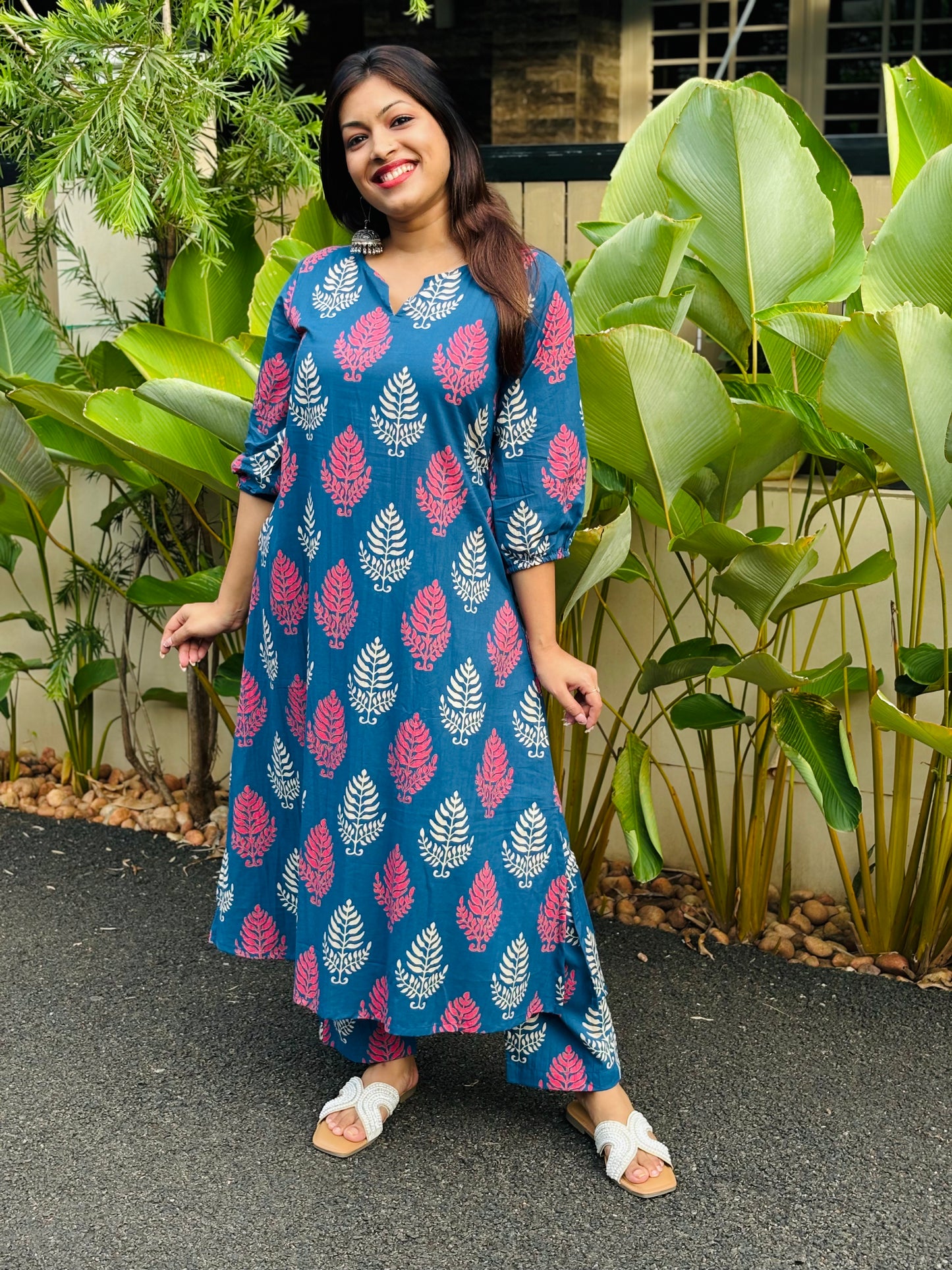 Blue & Pink Jaipur Print Co-ord Set