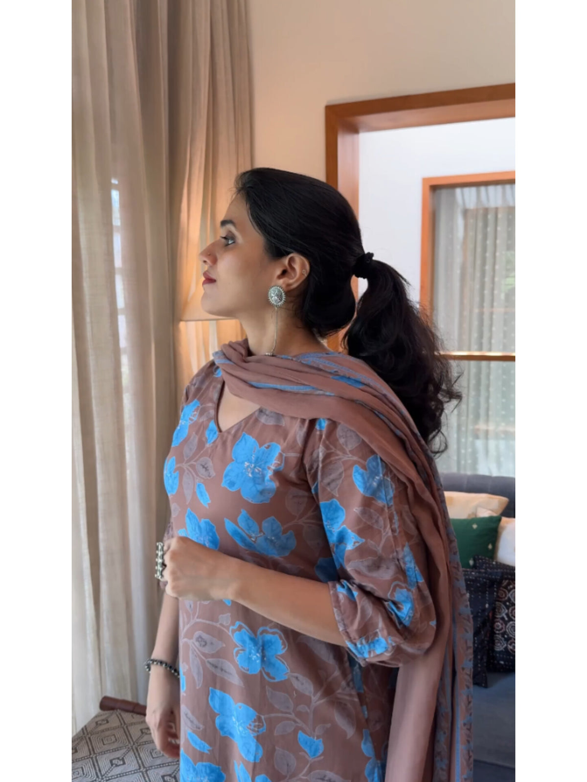 Dusty Chocolate Kurta Set with Dupatta  Product Code : CHOCOKS130
